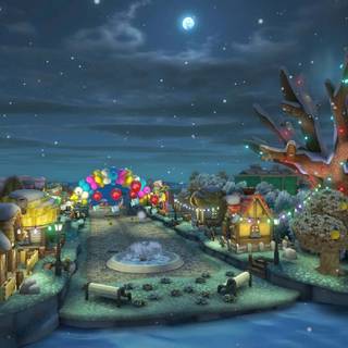 Animal Crossing winter wallpaper