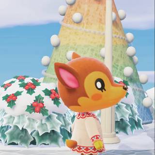 Animal Crossing winter wallpaper
