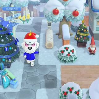 Animal Crossing winter wallpaper