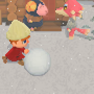 Animal Crossing winter wallpaper