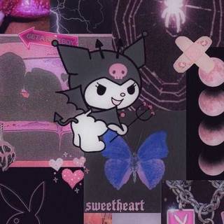 Kuromi collage wallpaper