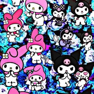 Kuromi collage wallpaper