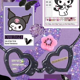 Kuromi collage wallpaper