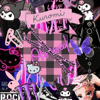 Kuromi collage wallpaper