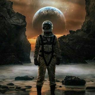 Moon astronaut wallpaper