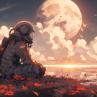 Moon astronaut wallpaper