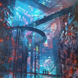 Cyber Tokyo wallpaper