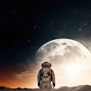 Moon astronaut wallpaper