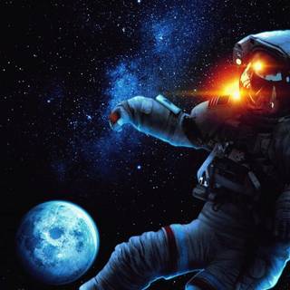 Moon astronaut wallpaper