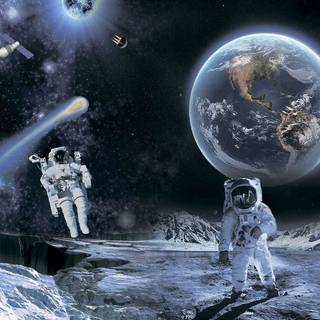 Moon astronaut wallpaper