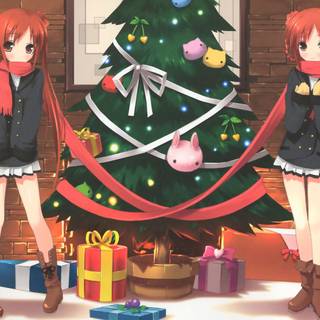 Anime holiday wallpaper