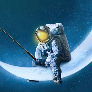 Moon astronaut wallpaper