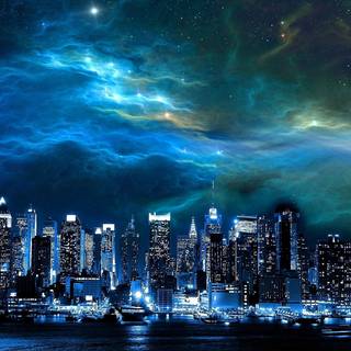 City night sky wallpaper