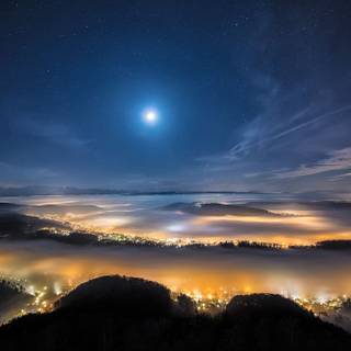 City night sky wallpaper