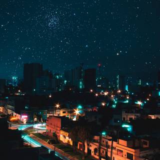 City night sky wallpaper