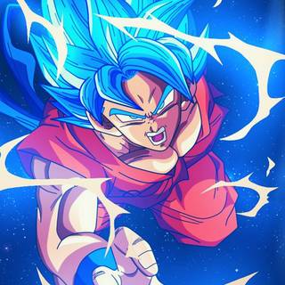 Blue anime desktop wallpaper