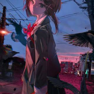 Serial Experiments Lain phone wallpaper