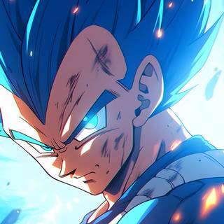 Blue anime desktop wallpaper