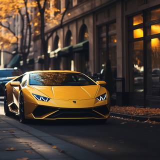 Autumn supercar wallpaper