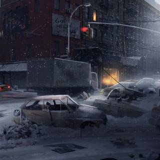 Moody winter wallpaper