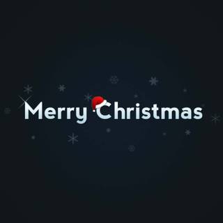 Merry Christmas black wallpaper