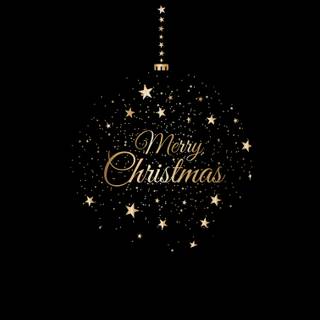 Merry Christmas black wallpaper