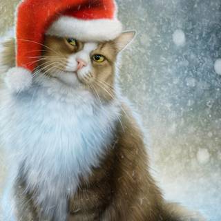 Xmas cats wallpaper