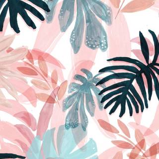 Leaves painting wallpaper