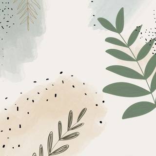 Leaves painting wallpaper