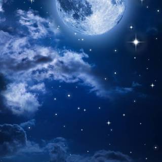 Moon night phone wallpaper