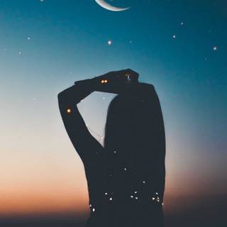 Moon night phone wallpaper