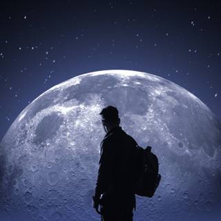 Moon night phone wallpaper