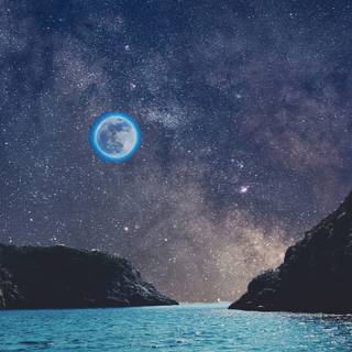 Moon night phone wallpaper