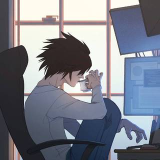 Death Note L phone wallpaper