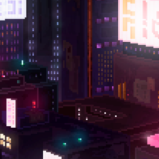 Pixel city phone wallpaper