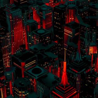 Pixel city phone wallpaper