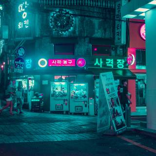Seoul street wallpaper