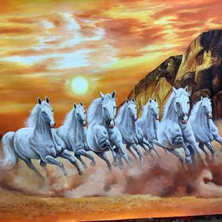 7 Running Horses wallpaper