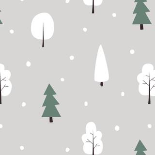 White winter pattern wallpaper