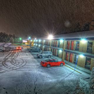 Car night winter wallpaper