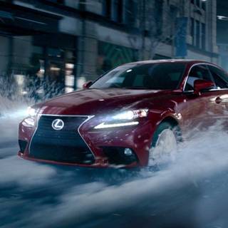 Car night winter wallpaper