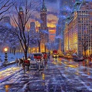 Trippy winter wallpaper