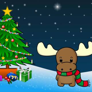 Cartoon Xmas wallpaper