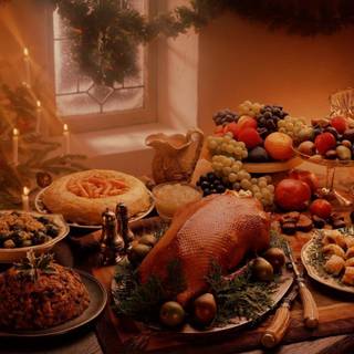 Xmas food wallpaper