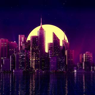 Purple cyber wallpaper