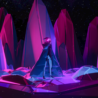 Purple cyber wallpaper