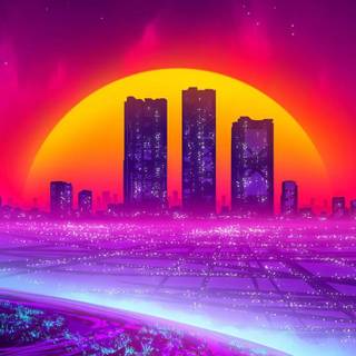 Purple cyber wallpaper