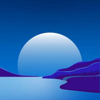 Phone minimalist blue wallpaper