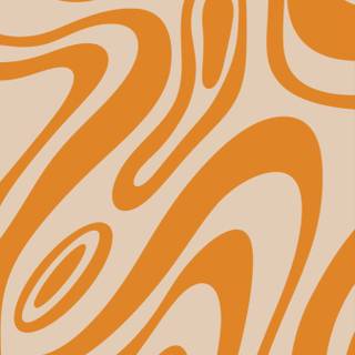 Orange and cream wallpaper