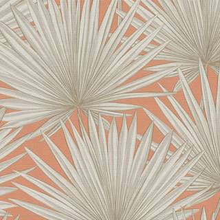 Orange and cream wallpaper